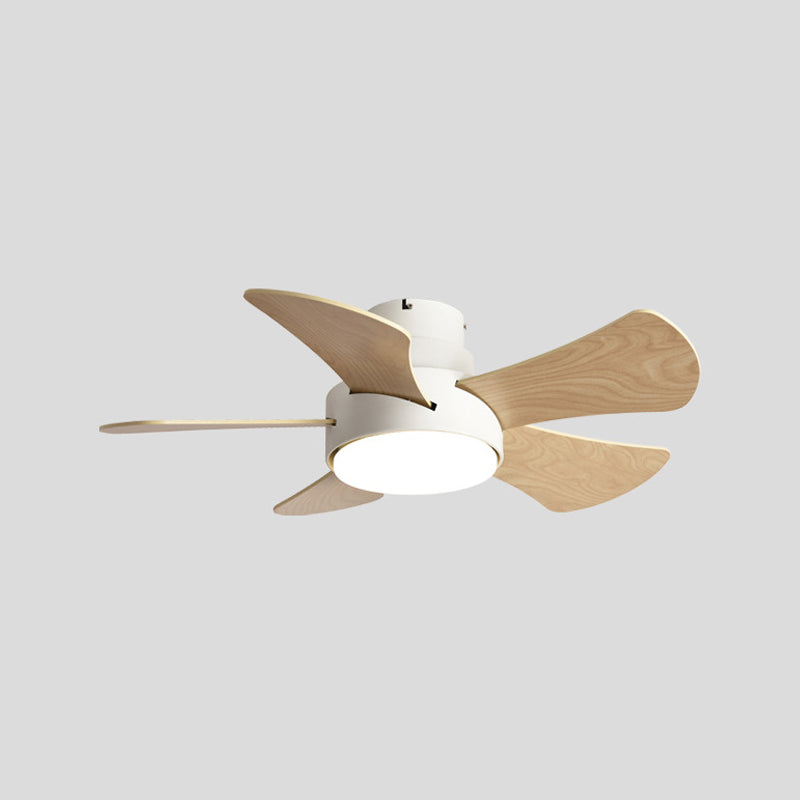 Wooden LED Ceiling Fan Light Fixture Modern Ceiling Lamp for Bedroom