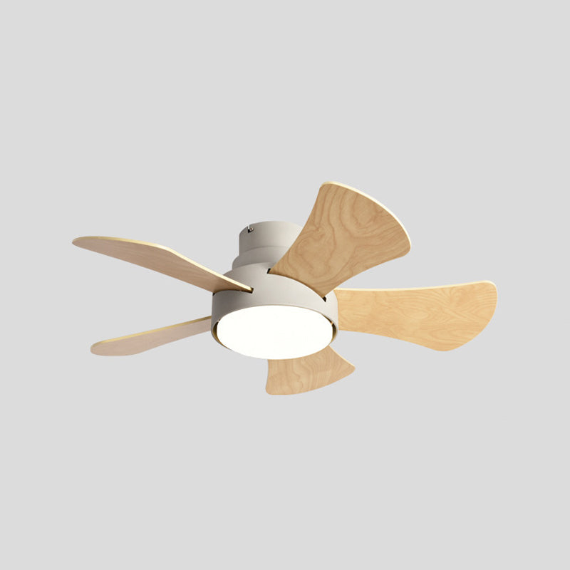 Wooden LED Ceiling Fan Light Fixture Modern Ceiling Lamp for Bedroom