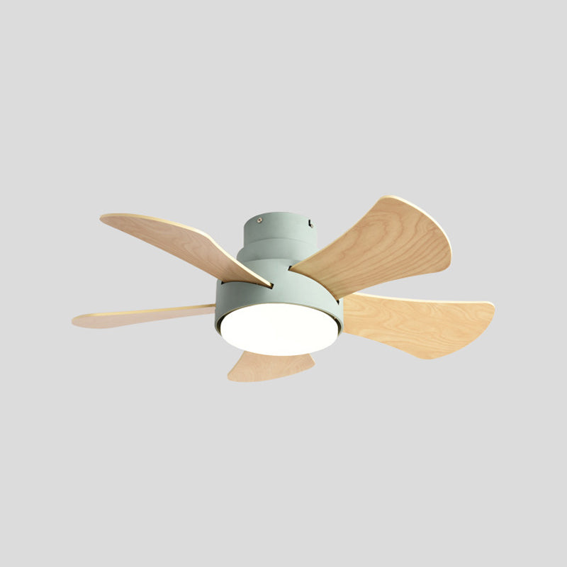 Wooden LED Ceiling Fan Light Fixture Modern Ceiling Lamp for Bedroom