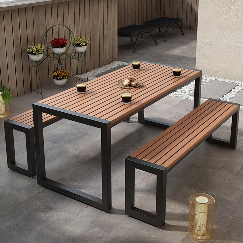 Contemporary Metal Frame Patio Table Water Resistant Coffee Table