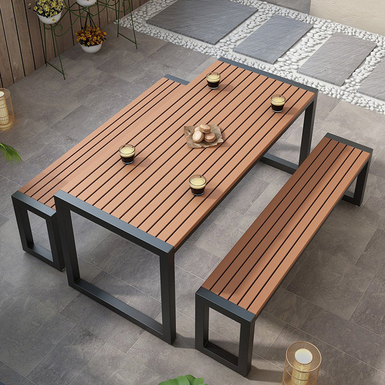 Contemporary Metal Frame Patio Table Water Resistant Coffee Table