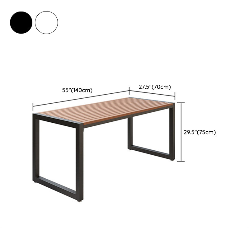 Contemporary Metal Frame Patio Table Water Resistant Coffee Table