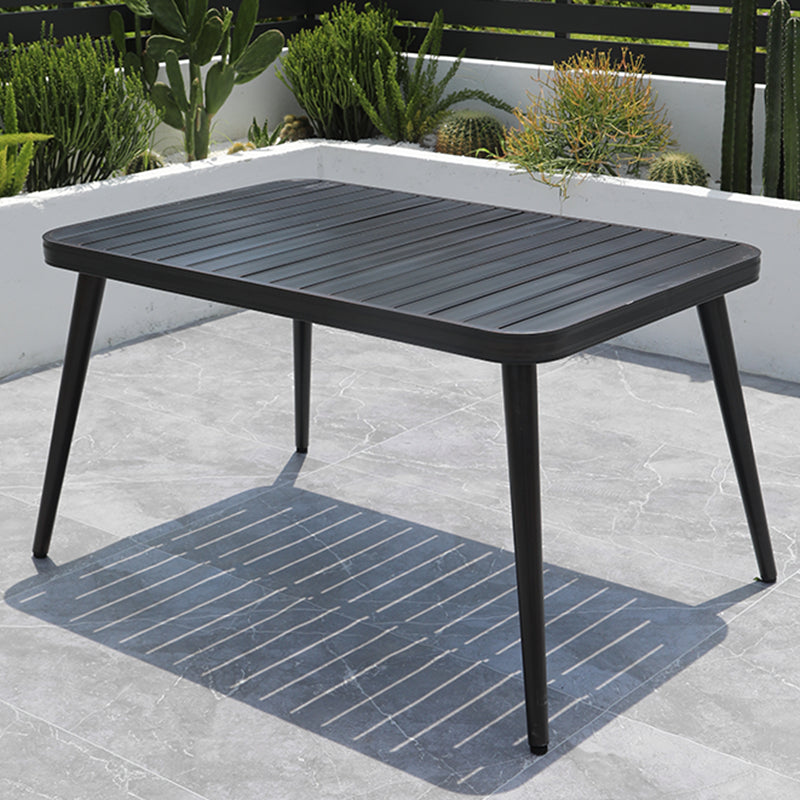 Modern Aluminium Waterproof Courtyard Table Geometric Outdoor Table