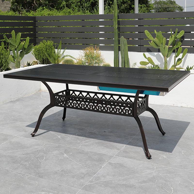 Modern Aluminium Waterproof Courtyard Table Geometric Outdoor Table