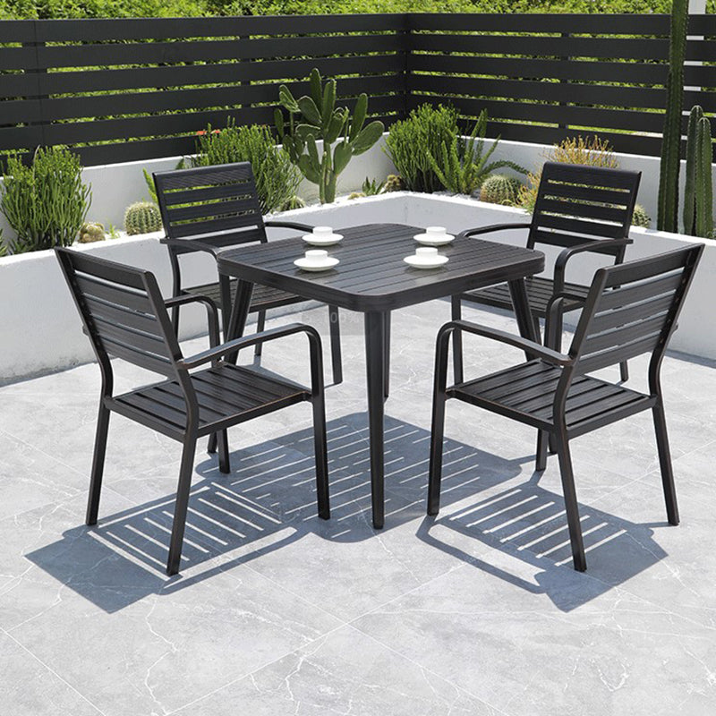 Modern Aluminium Waterproof Courtyard Table Geometric Outdoor Table