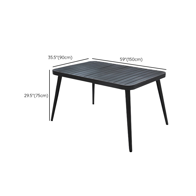 Modern Aluminium Waterproof Courtyard Table Geometric Outdoor Table