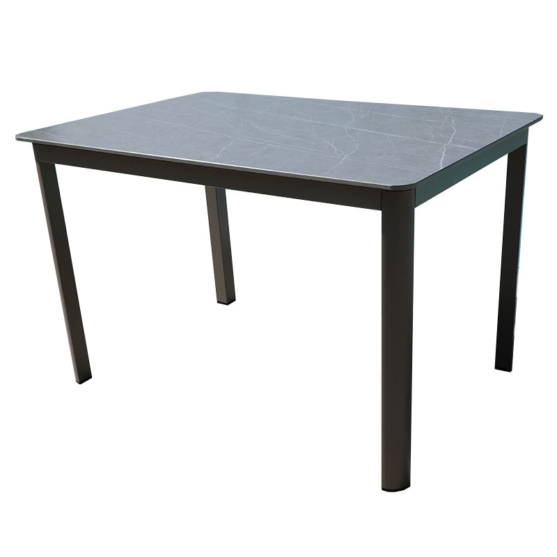 Modern Geometric Waterproof Courtyard Table Plastic Wood Outdoor Table