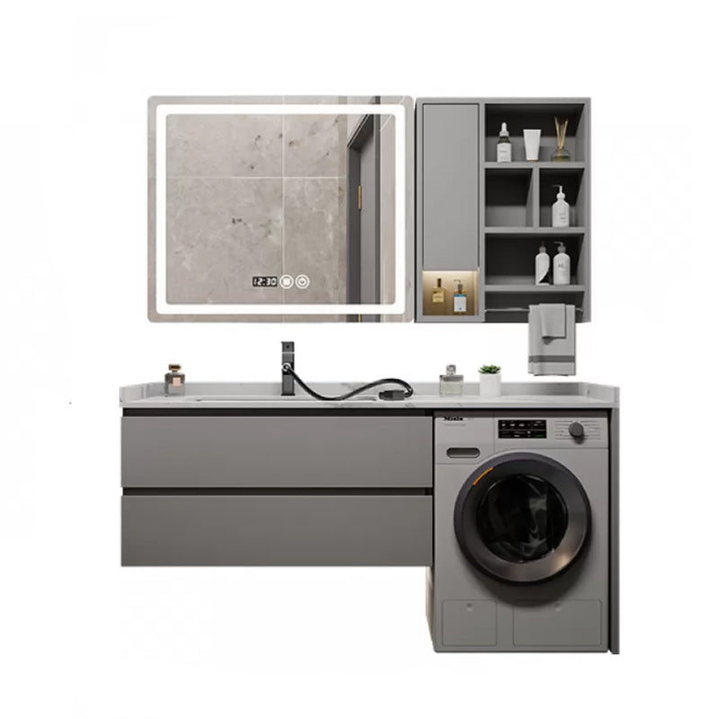 Modern Bathroom Sink Vanity Wooden Mirror Vanity Cabinet with Storage Shelving