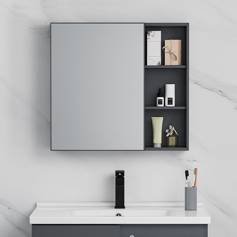 Wall Mounted Bathroom Vanity Modern Metal Vanity Set with Sink Included