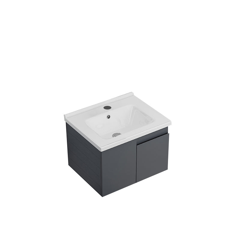 Wall Mounted Bathroom Vanity Modern Metal Vanity Set with Sink Included