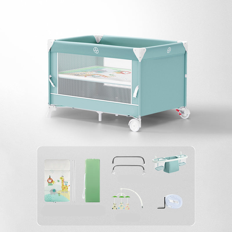 Contemporary Portable Bedside Bassinet Baby Rectangle Fabric Bassinet