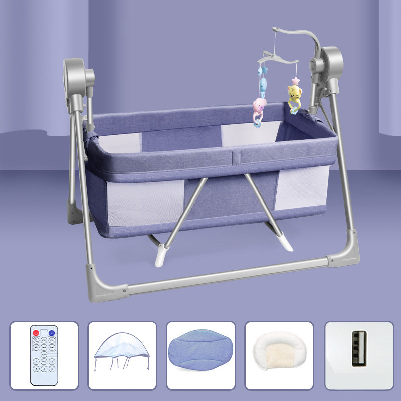 Electric Crib Cradle Rocking Rectangle Crib Cradle for Newborn and Baby