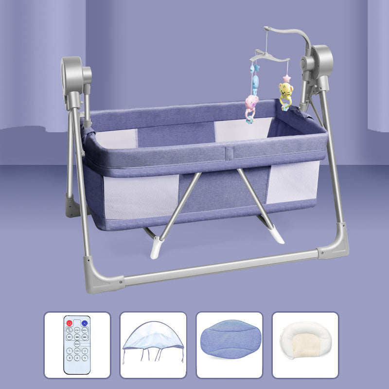 Electric Crib Cradle Rocking Rectangle Crib Cradle for Newborn and Baby