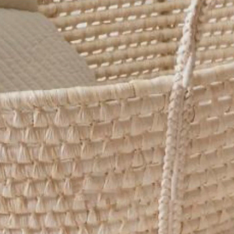 Classic Natural Baby Moses Basket Oval Rattan 10" H Crib Cradle