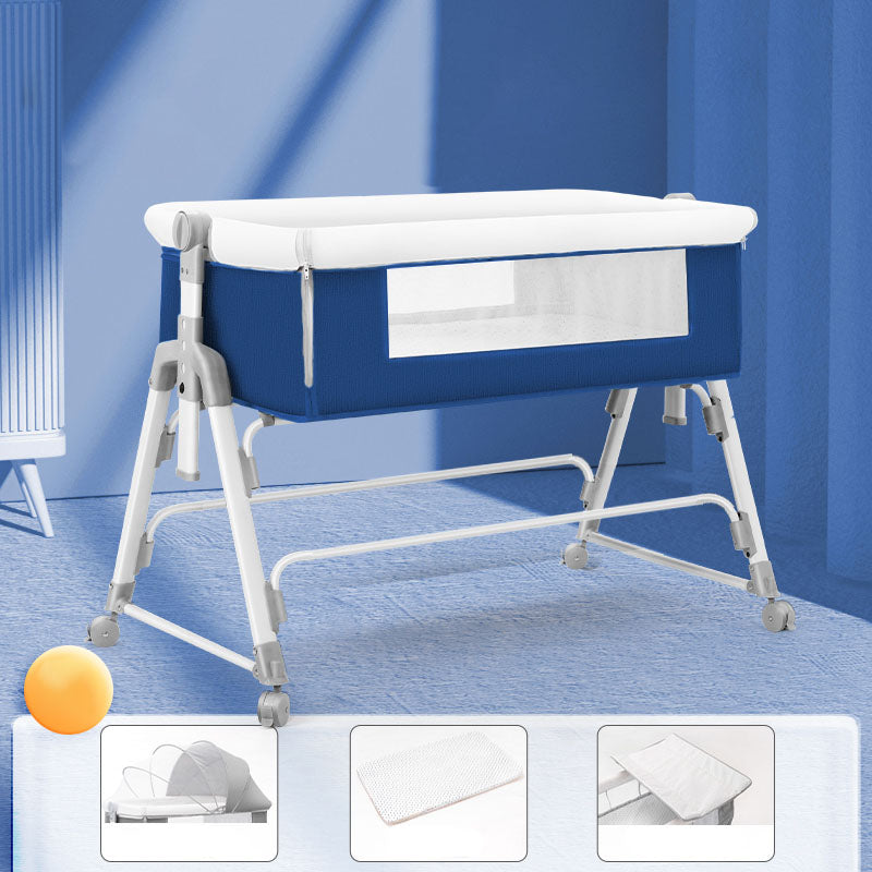 Portable Rectangle Crib Cradle Adjustable Heights and Angle Bed Side Sleeper