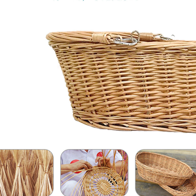 Portable Wicker Moses Basket Natural Oval Moses Basket for Baby