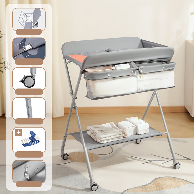 Folding Changing Table Portable Baby Changing Table with Basket