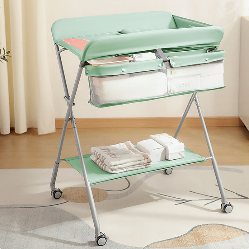 Folding Changing Table Portable Baby Changing Table with Basket