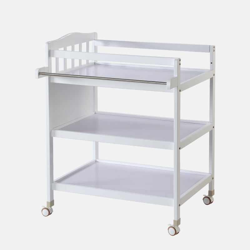 Modern Wooden Changing Table Arch Top Baby Changing Table with Shelf