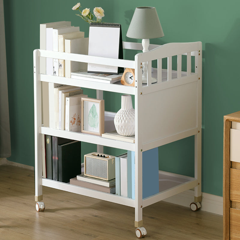 Modern Wooden Changing Table Arch Top Baby Changing Table with Shelf