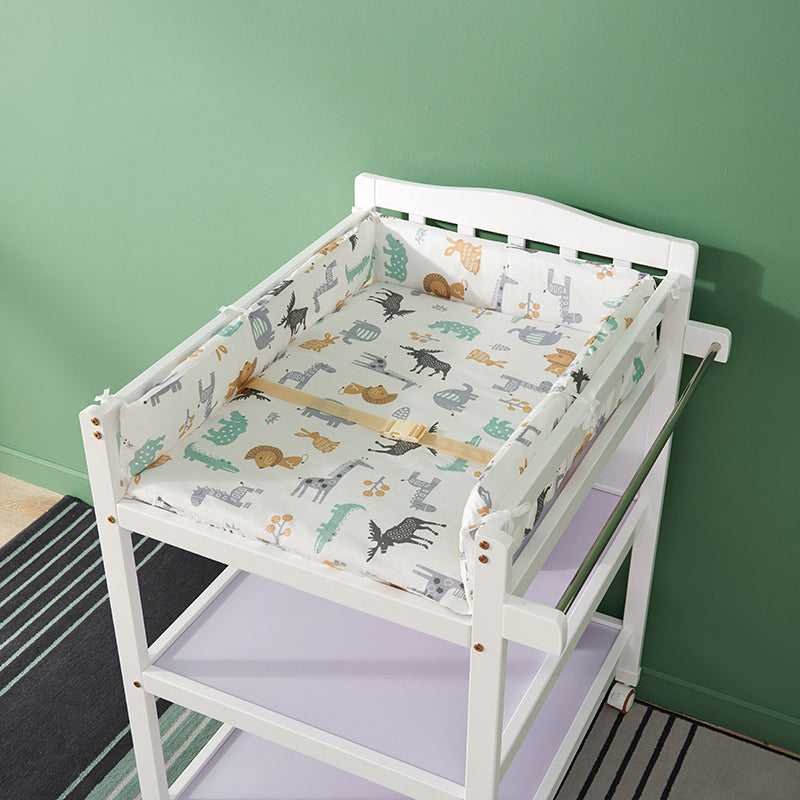 Modern Wooden Changing Table Arch Top Baby Changing Table with Shelf