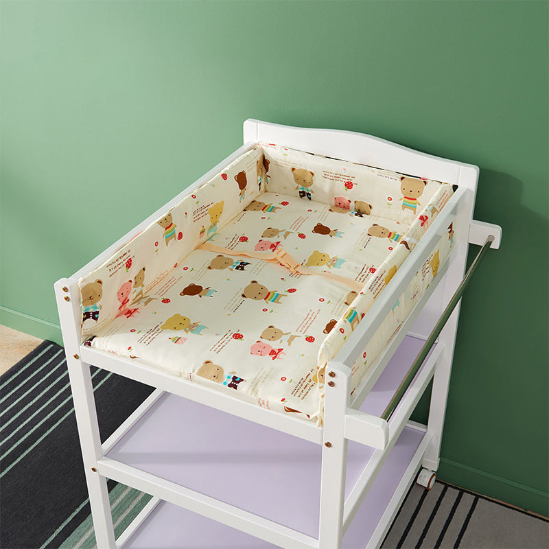 Modern Wooden Changing Table Arch Top Baby Changing Table with Shelf