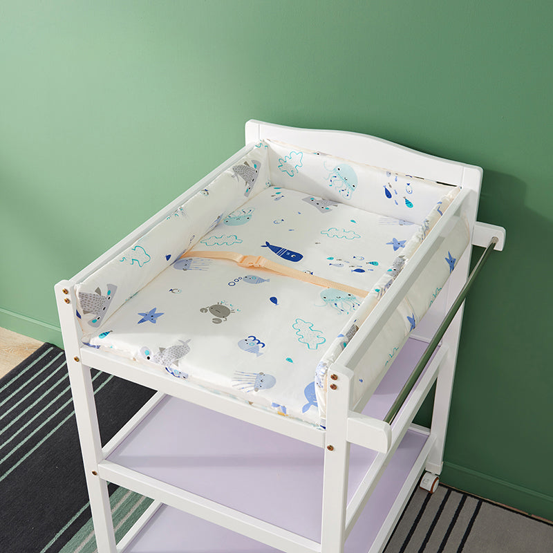 Modern Wooden Changing Table Arch Top Baby Changing Table with Shelf