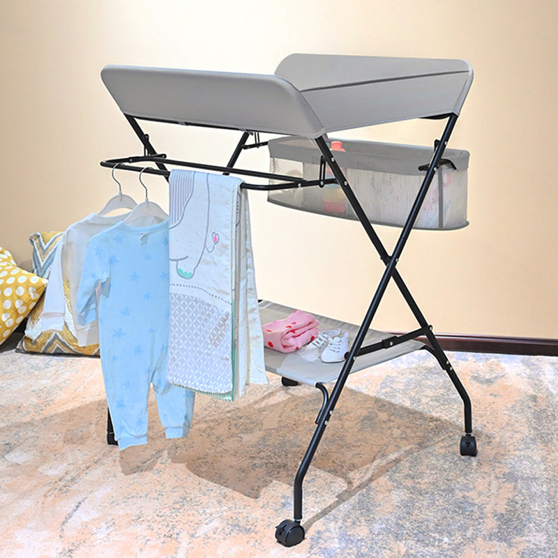 Modern Flat Top Baby Changing Table Folding 2-in-1 Changing Table with Changing Pad