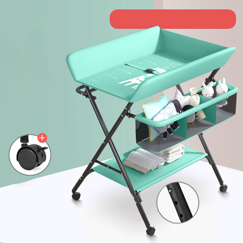 Modern Flat Top Baby Changing Table Folding 2-in-1 Changing Table with Changing Pad