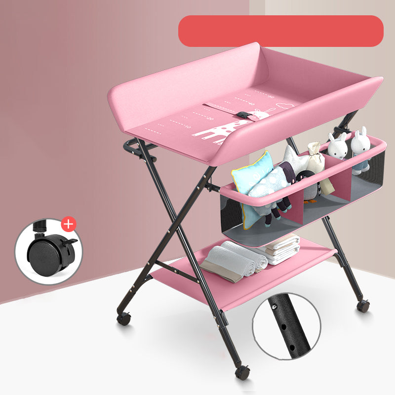 Modern Flat Top Baby Changing Table Folding 2-in-1 Changing Table with Changing Pad