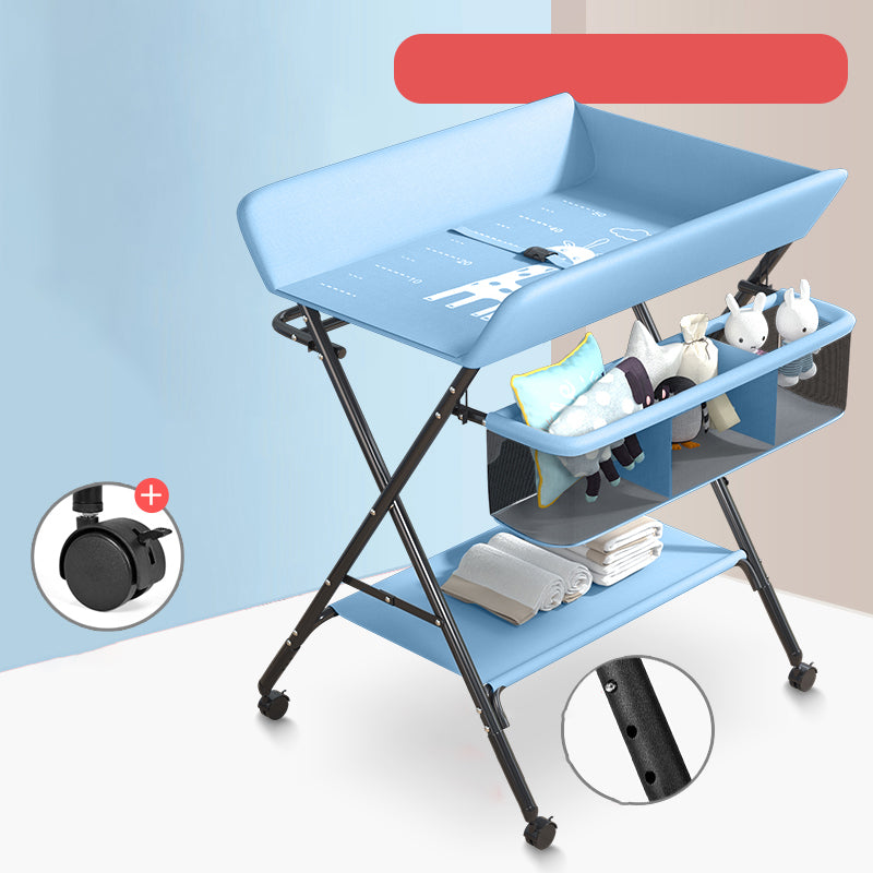 Modern Flat Top Baby Changing Table Folding 2-in-1 Changing Table with Changing Pad