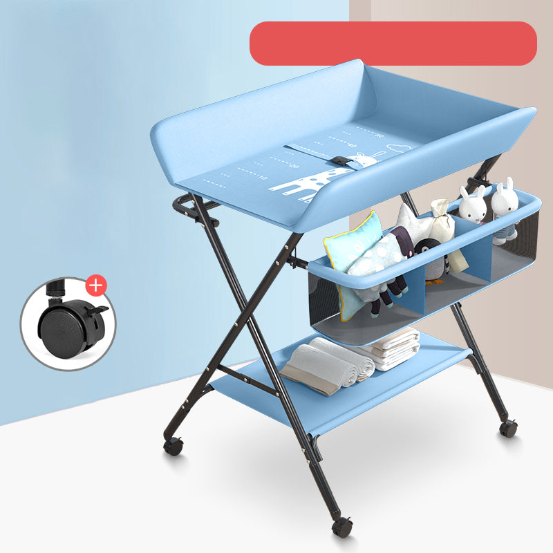 Modern Flat Top Baby Changing Table Folding 2-in-1 Changing Table with Changing Pad