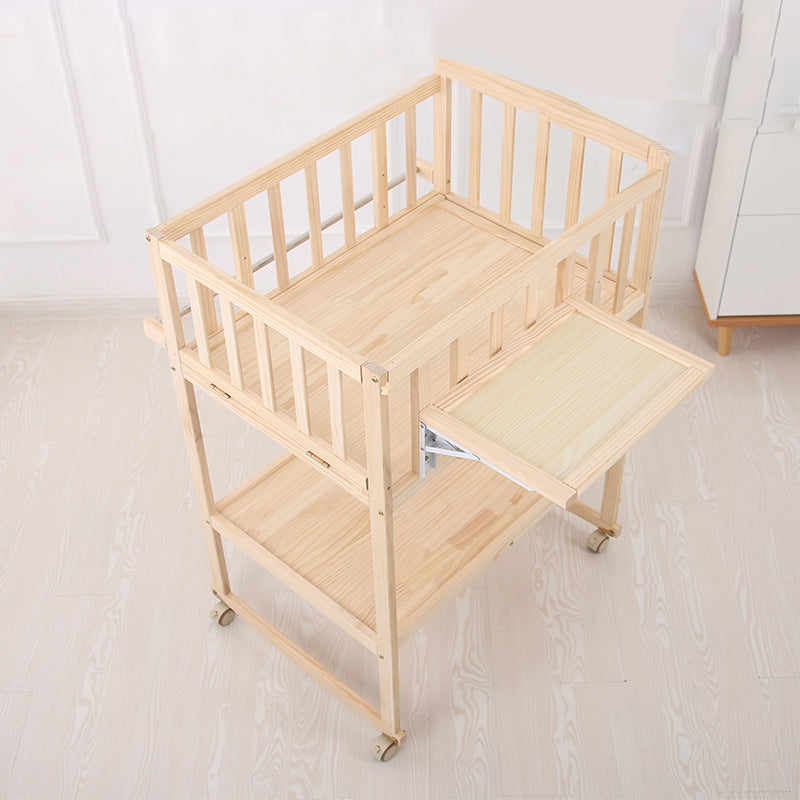 Home Changing Table Wooden Baby Changing Table with Safety Rails