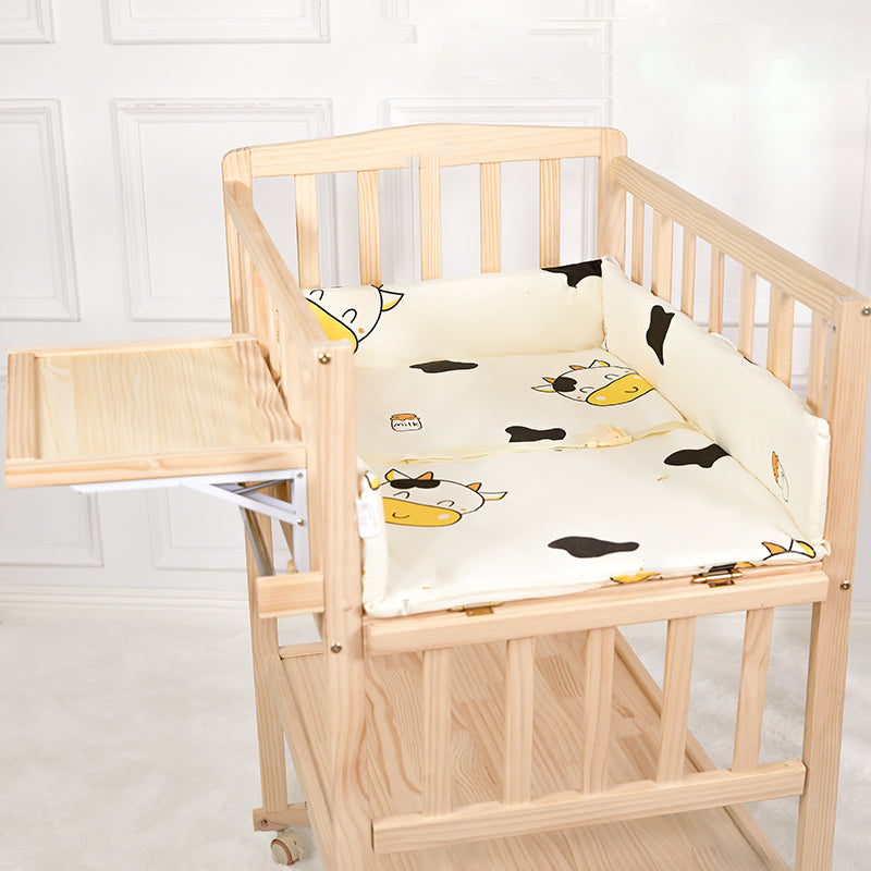 Home Changing Table Wooden Baby Changing Table with Safety Rails