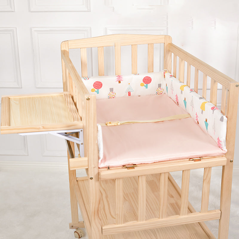 Home Changing Table Wooden Baby Changing Table with Safety Rails