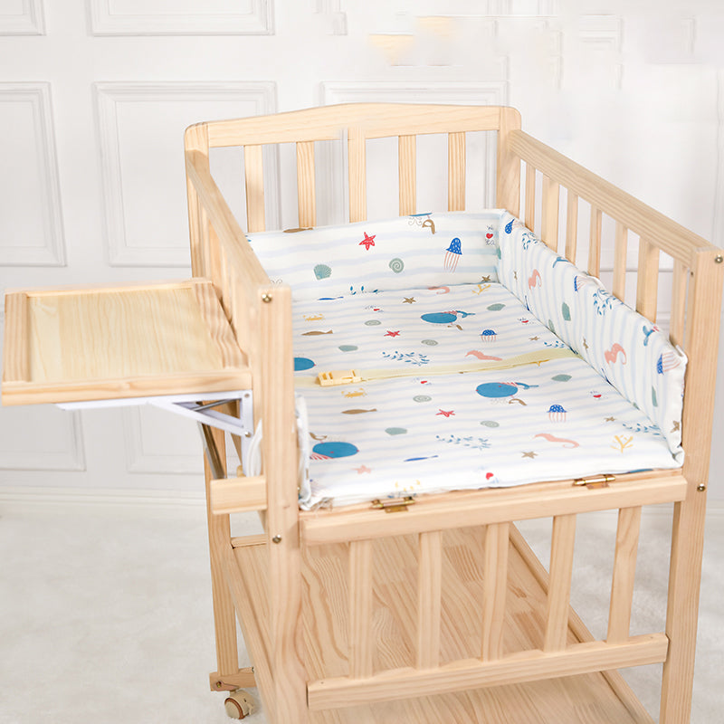 Home Changing Table Wooden Baby Changing Table with Safety Rails