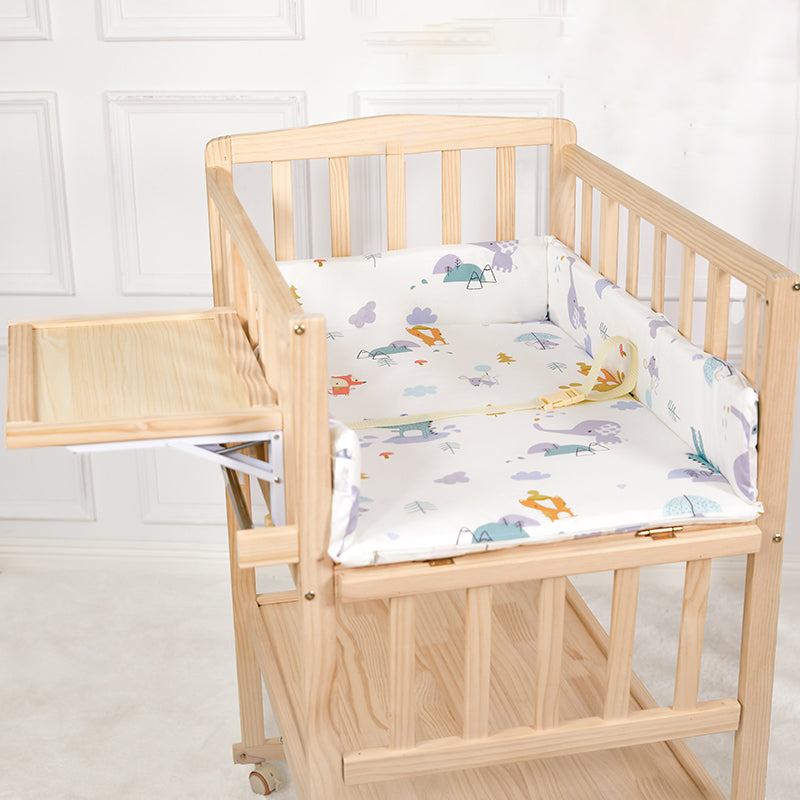 Home Changing Table Wooden Baby Changing Table with Safety Rails