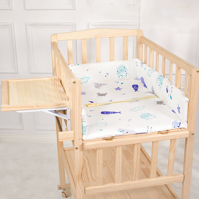 Home Changing Table Wooden Baby Changing Table with Safety Rails