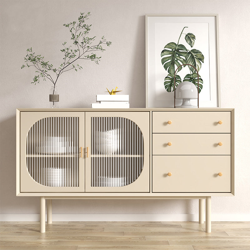 Contemporary Dining Server Dining Room Sideboard with Drawers and Storage