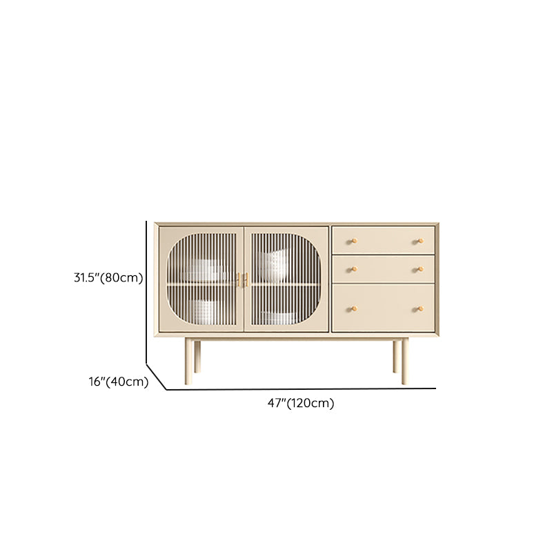 Contemporary Dining Server Dining Room Sideboard with Drawers and Storage