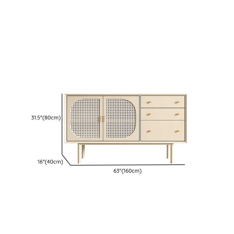 Contemporary Dining Server Dining Room Sideboard with Drawers and Storage