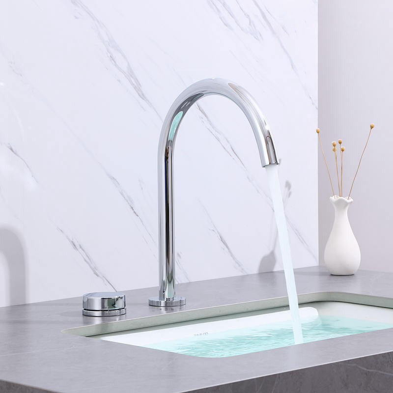 Vessel Sink Bathroom Faucet Knob Handle Swivel Spout High-Arc Vessel Faucet