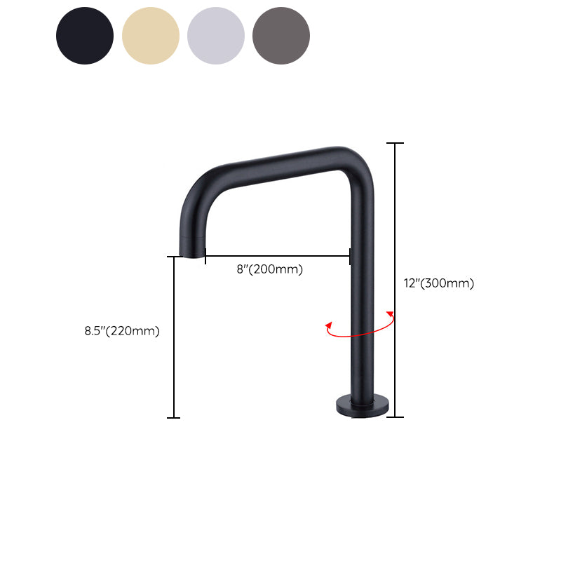 Vessel Sink Bathroom Faucet Knob Handle Swivel Spout High-Arc Vessel Faucet