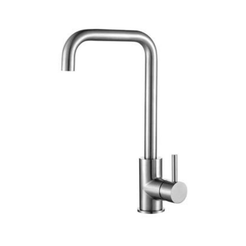 Modern Bridge Faucet Stainless Steel Swivel Spout Spray Kitchen Faucet