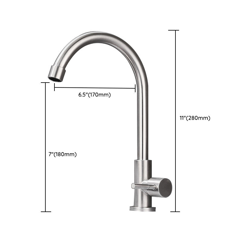 Modern Bridge Faucet Stainless Steel Swivel Spout Spray Kitchen Faucet