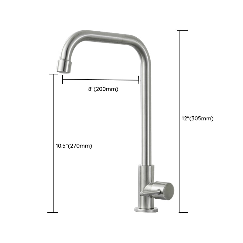 Modern Bridge Faucet Stainless Steel Swivel Spout Spray Kitchen Faucet