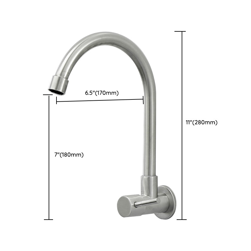 Modern Bridge Faucet Stainless Steel Swivel Spout Spray Kitchen Faucet