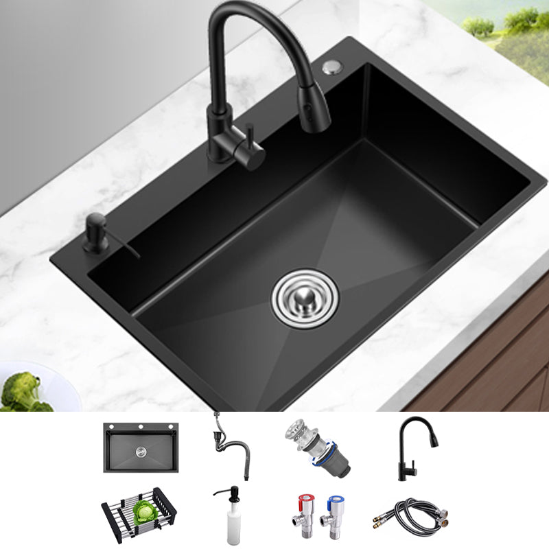 Modern Kitchen Bar Sink Stainless Steel with Drain Strainer Kit Workstation Ledge