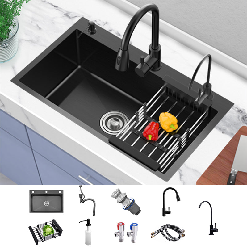 Modern Kitchen Bar Sink Stainless Steel with Drain Strainer Kit Workstation Ledge