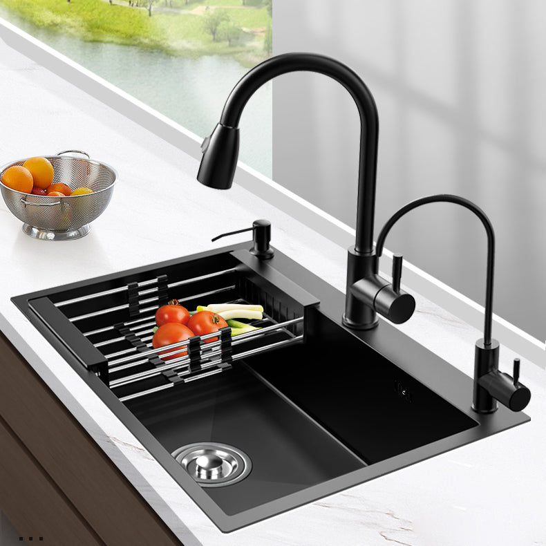 Modern Kitchen Bar Sink Stainless Steel with Drain Strainer Kit Workstation Ledge